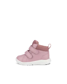 Dziecięce skórzane buty sportowe na rzepy Gore-Tex ECCO® SP.1 Lite - Różowy - O