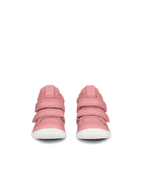 Kids' ECCO® SP.1 Lite Infant Leather Gore-Tex Hook & Loop Trainer - Pink - Front_Pair