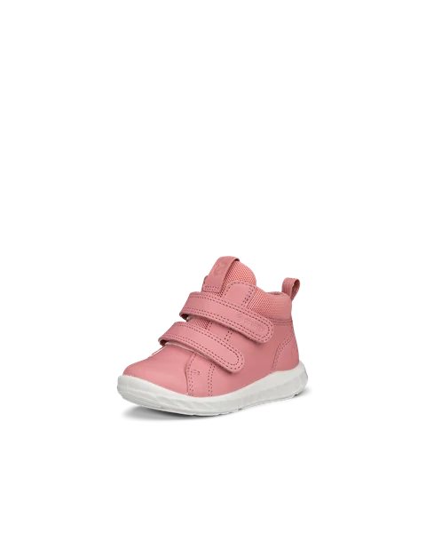 Kids' ECCO® SP.1 Lite Infant Leather Gore-Tex Hook & Loop Trainer - Pink - M