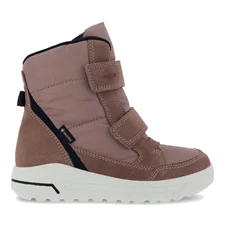 Girls' ECCO® Urban Snowboarder Suede Gore-Tex Winter Boot - Pink - Outside