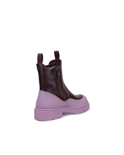 ECCO® Grainer Kinderen leren Chelsea boot - Purper - B