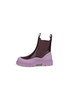 ECCO® Grainer botte Chelsea en cuir pour enfant - Violet - O