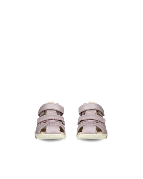 ECCO® Mini Stride ādas zvejnieku tipa sandales bērniem - Violets - Front_Pair