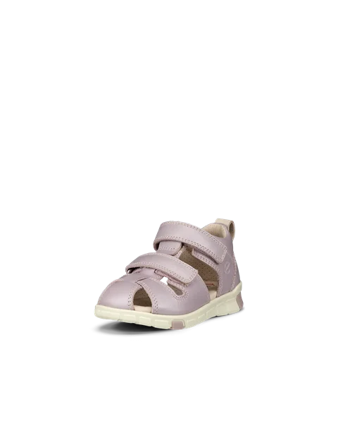 ECCO® Mini Stride ādas zvejnieku tipa sandales bērniem - Violets - M