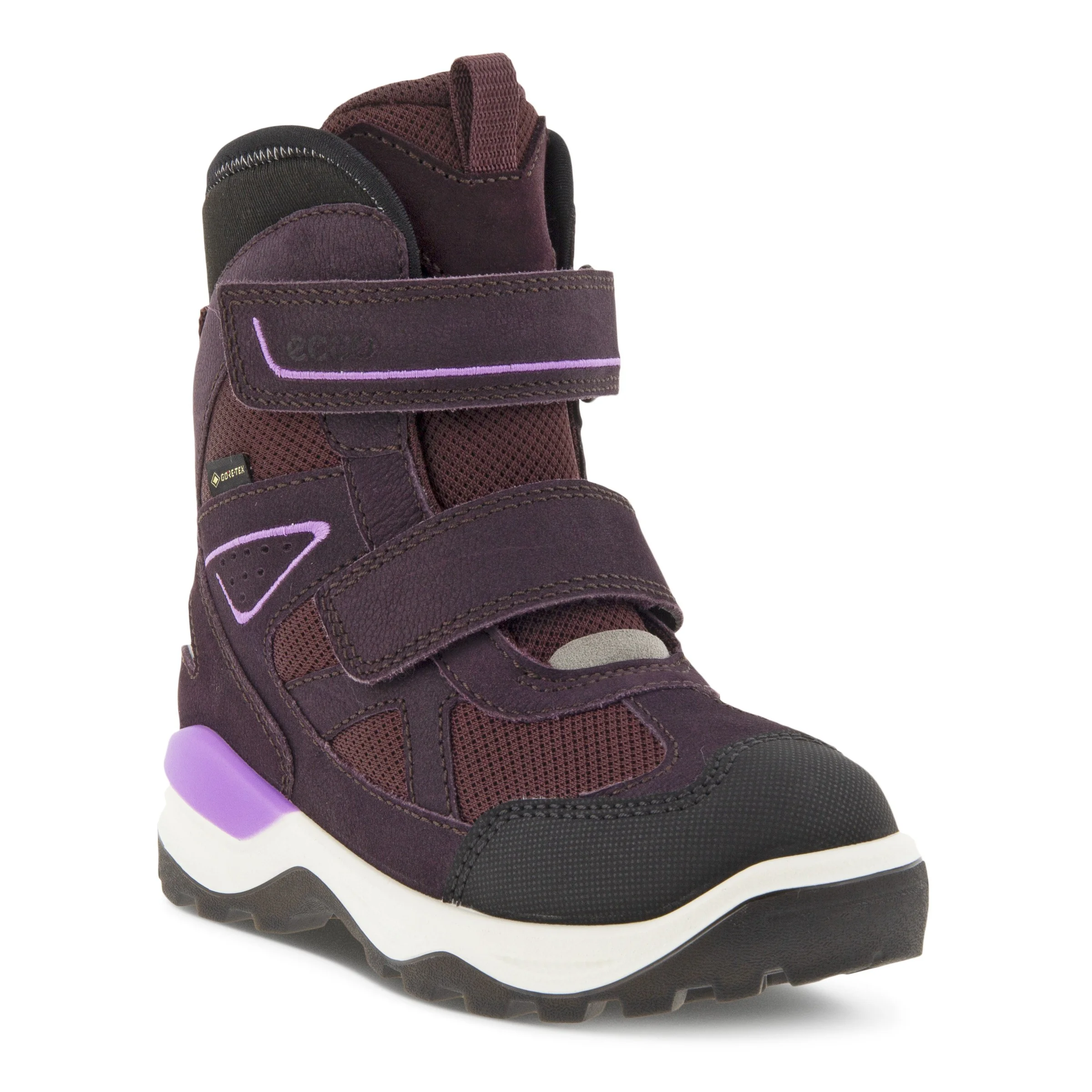 ECCO Snow Mountain Kinderen winterlaars van nubuck met Gore-Tex Purper Size: 28 (UK 10-10.5)