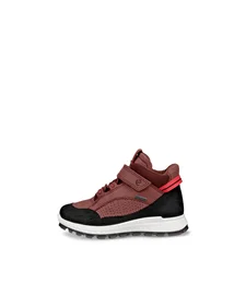 Kids' ECCO® Exostrike Nubuck Gore-Tex Shoe - Red - O