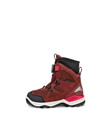 Kids' ECCO® Snow Mountain Nubuck Gore-Tex Winter Boot - Red - O