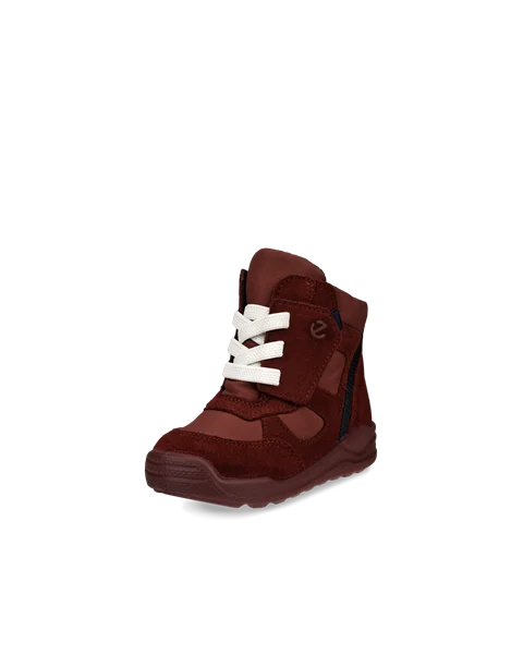 ECCO® Urban Mini Kinder Ankle Boot aus Veloursleder - Rot - M