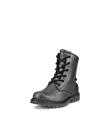 Kids' ECCO® Tredtray Leather Lace-Up Mid-Cut Boot - Silver - M