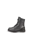 Kids' ECCO® Tredtray Leather Lace-Up Mid-Cut Boot - Silver - O