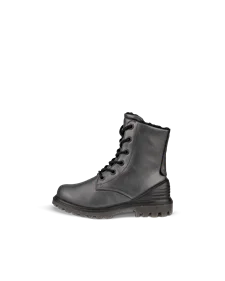 ECCO® Tredtray mellemhøj snørestøvle i læder til børn - Sølv - O