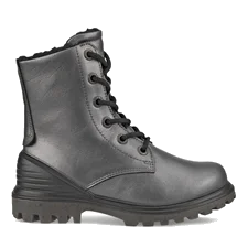 ECCO® Tredtray Kinder Halbhoher Schnürstiefel aus Leder - Silber - Outside