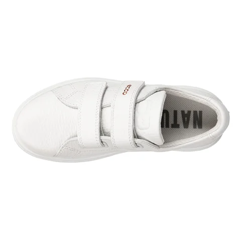 ECCO® Soft 60 gyerek bőr sneaker - Fehér - Top