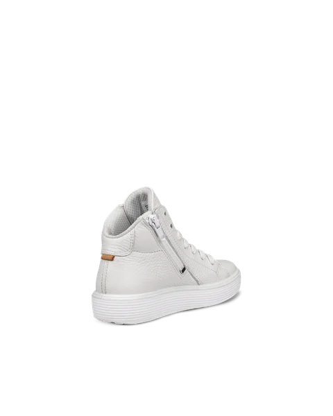 ECCO® Soft 60 Hög skinnsneaker barn - Vit - B