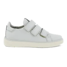 Boys' ECCO® Street Tray Leather Trainer - White - Outside