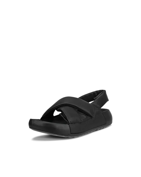 Women's ECCO® Cozmo PF Leather Sandal - Black - M