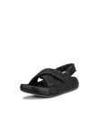Women's ECCO® Cozmo PF Leather Sandal - Black - M