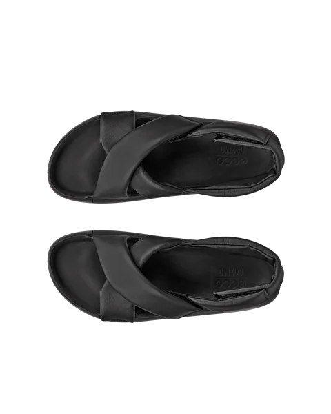 ECCO® Cozmo PF Dames leren sandaal - Zwart - Top_Left_Pair