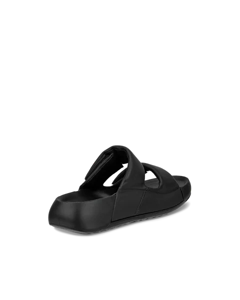 Women's ECCO® Cozmo PF Leather Two Strap Sandal - Black - B