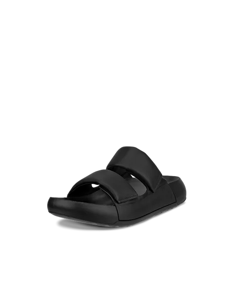 Ženski usnjeni sandali z dvema paščkoma ECCO® Cozmo PF - črna - M