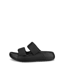ECCO® Cozmo PF ženske kožne sandale s dvjema trakama - Crno - O