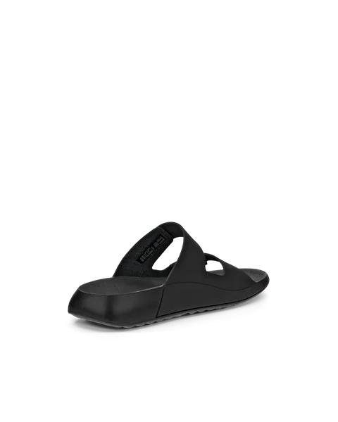 Women's ECCO® Cozmo Leather Two Strap Sandal - Black - B