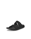 Women's ECCO® Cozmo Leather Two Strap Sandal - Black - M