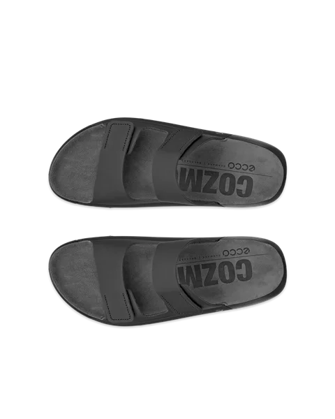 ECCO® Cozmo ženske kožne sandale s dvjema trakama - Crno - Top_Left_Pair