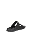 Women's ECCO® Cozmo Leather Two Strap Sandal - Black - B