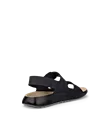 Women's ECCO® Cozmo Nubuck Two Strap Sandal - Black - B
