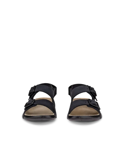 Women's ECCO® Cozmo Nubuck Two Strap Sandal - Black - Front_Pair