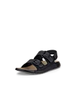 Women's ECCO® Cozmo Nubuck Two Strap Sandal - Black - M