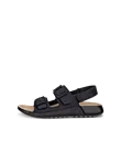 Women's ECCO® Cozmo Nubuck Two Strap Sandal - Black - O