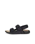 Women's ECCO® Cozmo Nubuck Two Strap Sandal - Black - O