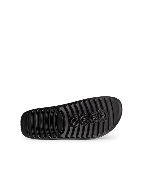 Women's ECCO® Cozmo Nubuck Two Strap Sandal - Black - S