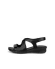 ECCO® Felicia ženske kožne sandale na platformu - Crno - O