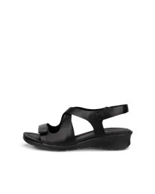 Ženski usnjeni sandali s polno peto ECCO® Felicia - črna - O