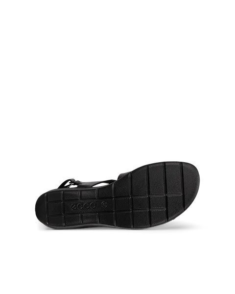 Women's ECCO® Felicia Leather Wedge Sandal - Black - S