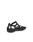 Dámské kožené sandály s nártovou sponou ECCO® Flash - Černá - B