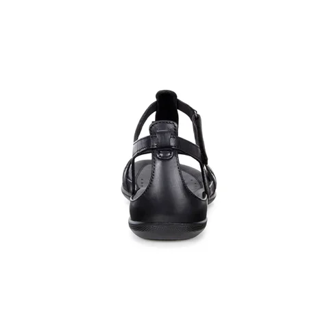 kant oplukker Dynamics ECCO® Flash sandaler i læder med tårem til damer | Sort