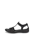 ECCO® Flash ādas T-veida sandales sievietēm - Melns - O