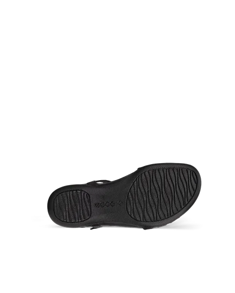 Dámské kožené sandály s nártovou sponou ECCO® Flash - Černá - S