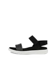 ECCO® Flowt flade sandaler i nubuck til damer - Sort - O