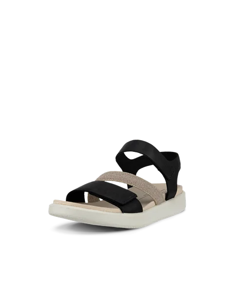ECCO® Flowt Damen Flache Nubuksandale - Schwarz - M