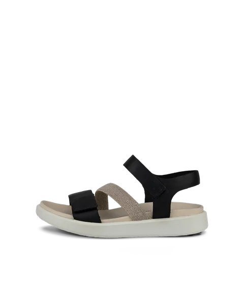 ECCO® Flowt Damen Flache Nubuksandale - Schwarz - O