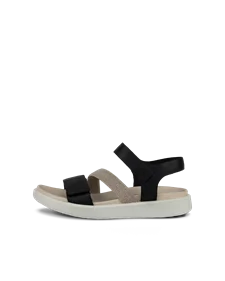 ECCO® Flowt flade sandaler i nubuck til damer - Sort - O