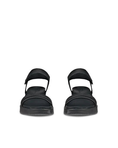 ECCO® Flowt LX sandale compensée cuir pour femme - Noir - Front_Pair