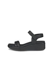 ECCO® Flowt LX ženske kožne sandale na platformu - Crno - O