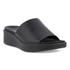 ECCO® Flowt LX sandale compensée cuir pour femme - Noir - Main