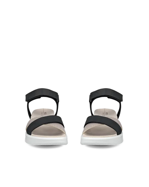 ECCO® Flowt Wedge LX Damen Nubukleder Sandale mit Keilabsatz - Schwarz - Front_Pair